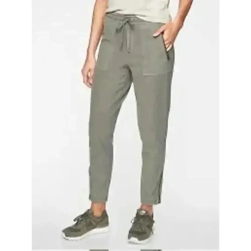 Athleta Olive Green Straight Leg Pants
